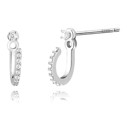 EAR PARTNER Серьги-гвоздики из серебра 925 пробы женские