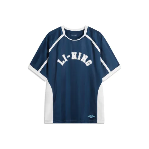 LINING Sports Lifestyle Collection Sports Trendy Collection Футболка Мужская Темно-Прусский Синий
