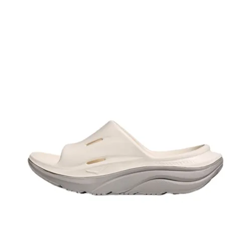 HOKA ONE ONE Ora Recovery Slide 3 Слипоны Бело-серый Унисекс
