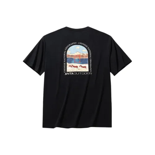 CHAOJIANTA x ZHONGGUOGUOJIADILI LIANMINGKUAN Т-рубашка Мужская Основной Черный