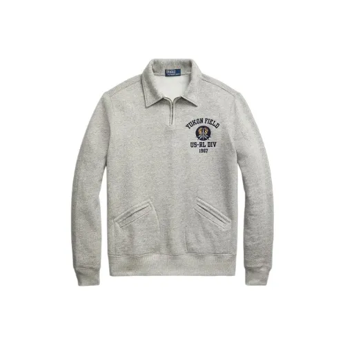 Polo Ralph Lauren Флис Collared Quarter Zip Толстовка Мужской Серый