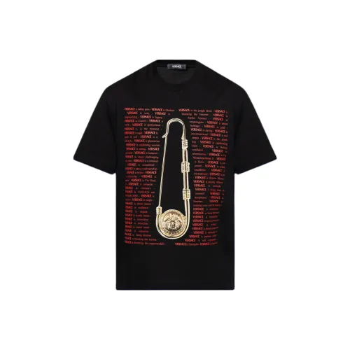 VERSACE Мужские черные T-рубашки