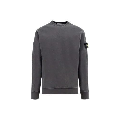 STONE ISLAND Свитшот Мужской Темно-Серый