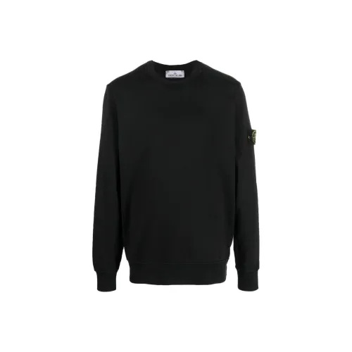 STONE ISLAND Черный Мужские Свитшоты