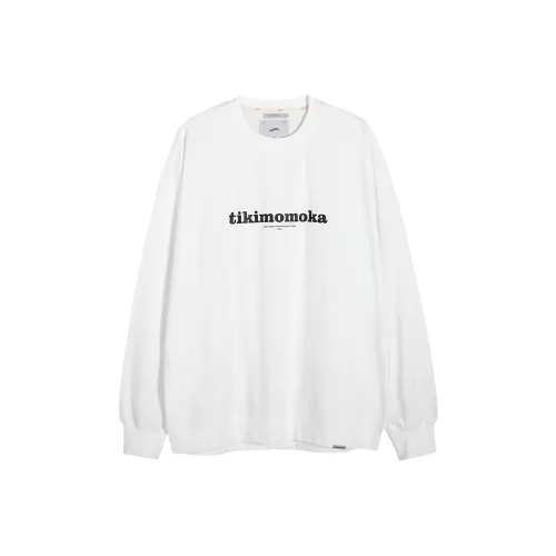TIKIMOMOKA Круглый вырез Свободный крой Стандартный Свитшот Весенний Осенний Унисекс