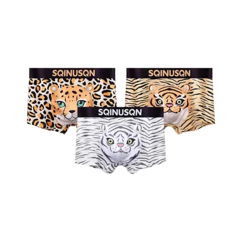 Sicily 3 упаковки White Tiger + Leopard + Yellow Tiger Мужские боксер-шорты