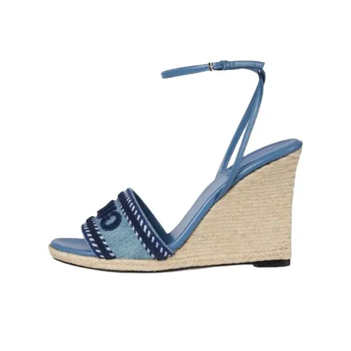 GUCCI 2025 Early Spring Collection One Ремень Сандалии Женские Синие