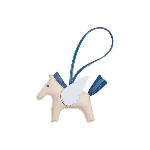 HERMES Rodeo Milo (фиолетовый) Lambskin с Swift Calfskin Сумка Аксессуар Женские Кремовый French Blue Пэчворк Loom Blue