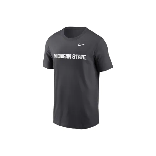 nike CollegeMichigan FW24 State Spartans Primetime Wordmark T Рубашка Мужская Антрацит
