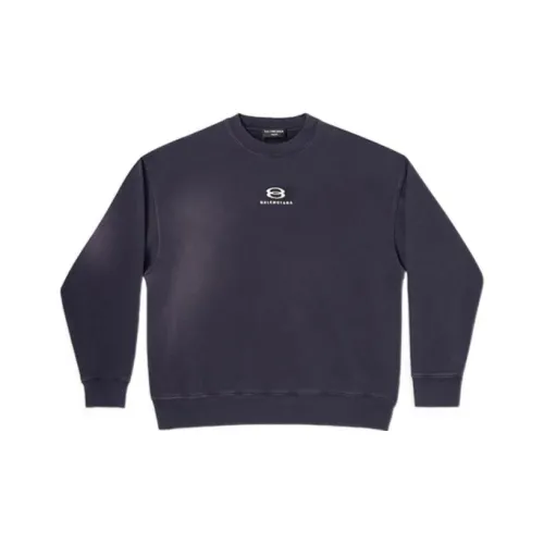 Balenciaga SS22 Свитшот Loose Fit Мужской Темно-синий
