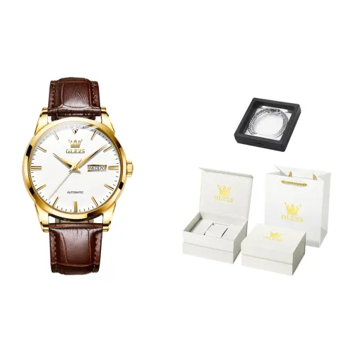 OLEVS Механические часы Мужские часы Белый циферблат