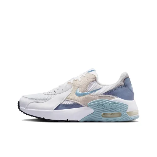 Nike Air Max Excee Low Топ Повседневные Беговые Кроссовки Женские Белые Серые Синие