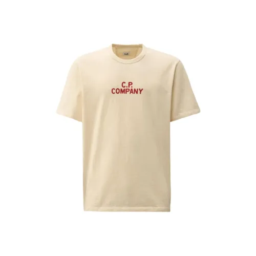 C.P.Company Экрю Мужская T-рубашка