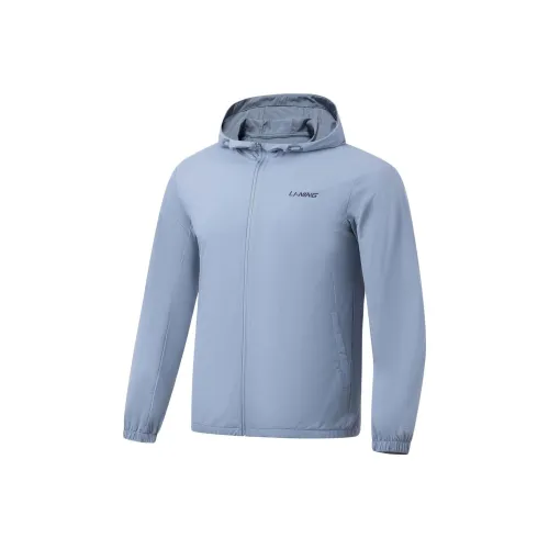 LINING Fitness Series Мягкий Серый Синий Мужские Толстовки