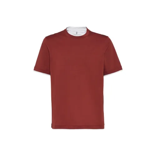 BRUNELLO CUCINELLI Red Мужская T-рубашка