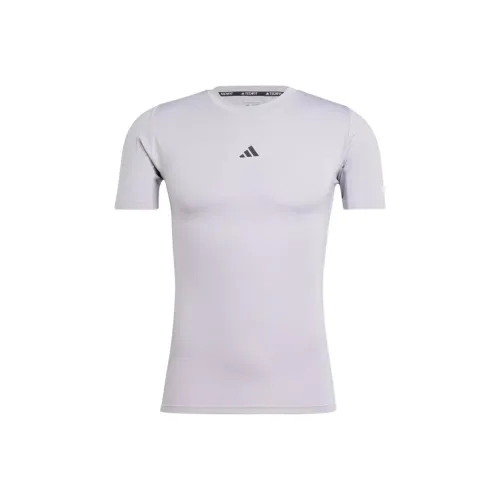 Adidas TECHFIT Compression Training Tee T Shirt Men's Gray Adidas TECHFIT Compression Training Футболка T-Shirt Мужская Серый