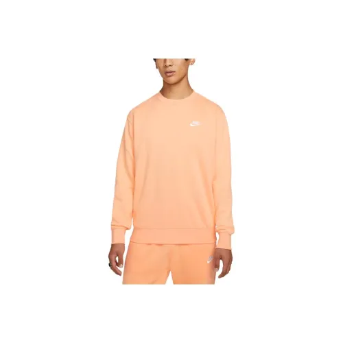 Nike Светло-оранжевый Мужской Свитшот