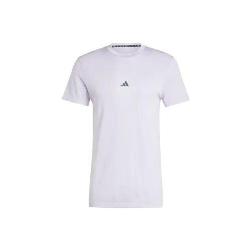 Adidas Дизайнерский Для Тренировок Йога Бесшовный Tee T Рубашка Мужская Белая