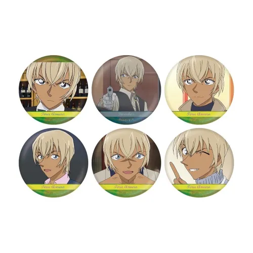 Animate Detective Conan Case CLOSED TV Сцена Написание Personal Pool Значок Тору Амуро Значки