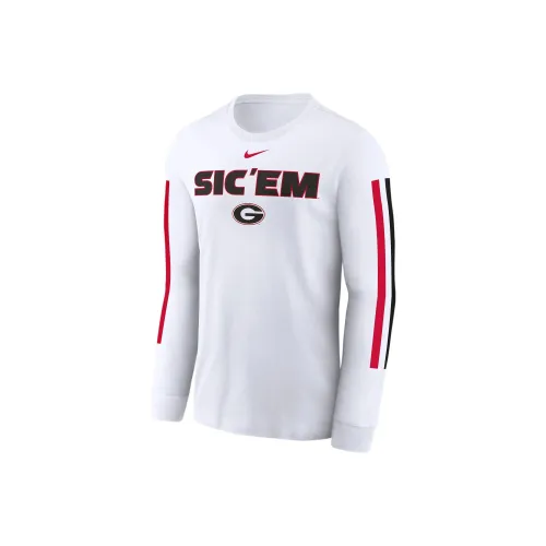 Nike College FW24 Georgia Bulldogs Local Spirit Слоган T-Рубашка Мужская Белая