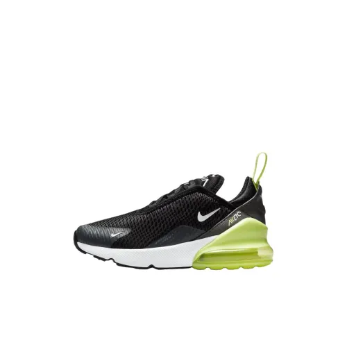 Nike Air Max 270 Low Топ Детские беговые кроссовки Черно-зеленый для детей 3-7 лет