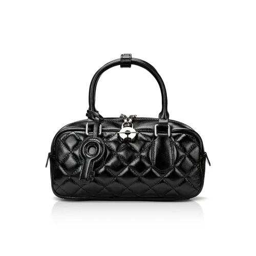 Roberta Di Camerino Сумка из коровьей кожи Женская Классическая Черная Экрю