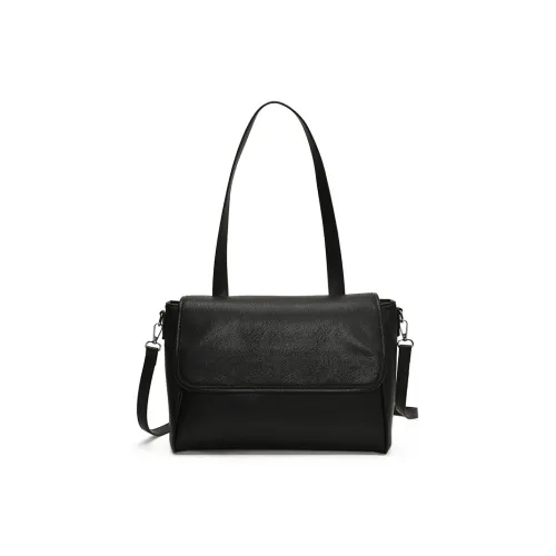 morellybear ПУ (полиуретан) Портативная Сумка через плечо Сумка на плечо Стандартная Женская Экрю Черная