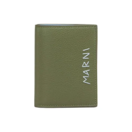 MARNI Mending Телячья кожа Кошелек Унисекс Зеленый
