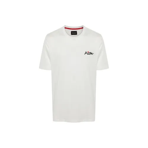 KITON Белая Мужская T-Рубашка