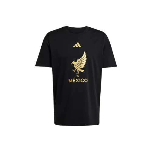 Adidas ORIGINALSMexico T Рубашка Мужская Черная Металлическая Золотая