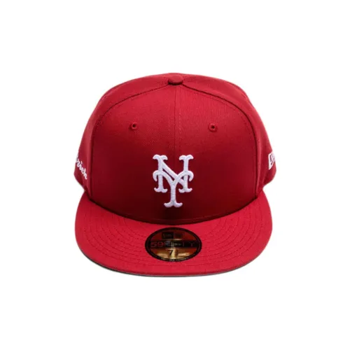 New Era Хлопковые кепки унисекс красного цвета