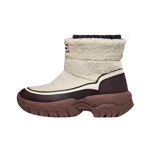 HUNTER Короткие Снежные Ботинки Женские Белые