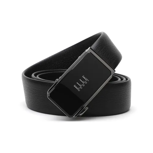 ELLE HOMME Ремни из коровьей кожи Мужской Черный Ширина 3,55 см