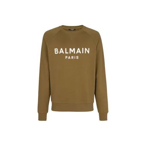 BALMAIN Коричневый Мужской Свитшот
