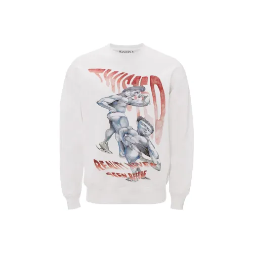 JW Anderson Белый Мужской Свитшот
