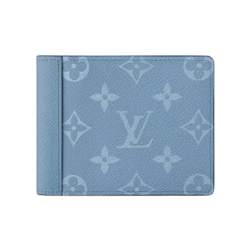LOUIS VUITTON Multiple Монограмма Холст Кошелек Мужской Синий