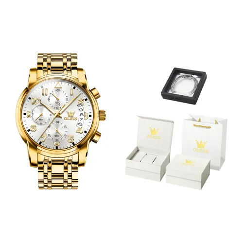 OLEVS Play The Cool Series Кварцевый механизм Нержавеющая сталь Ремешок Часы Мужские Часы Белый циферблат