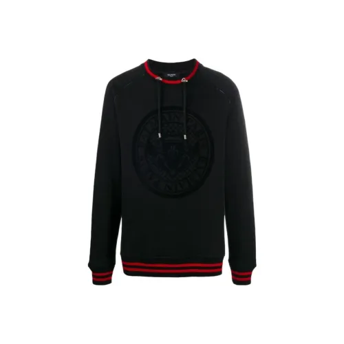 BALMAIN Черные Мужские Свитшоты
