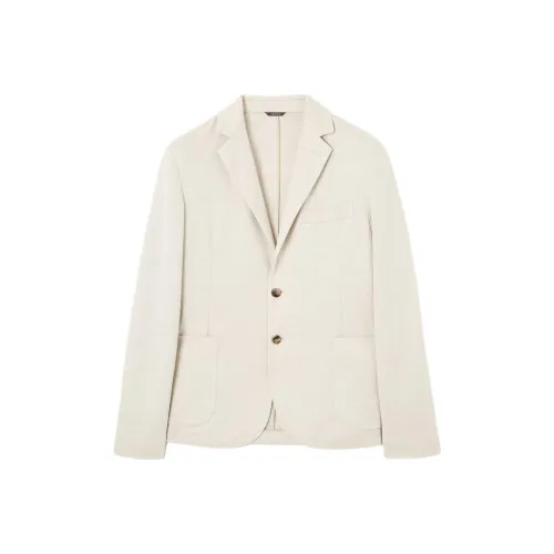 Loro Piana SS25 Бизнес-костюм Пальто Мужской Светлый Бежевый