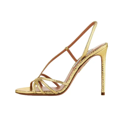 AQUAZZURA Talk To ME one Ремень Сандалии 10,5 см Женские Золотые