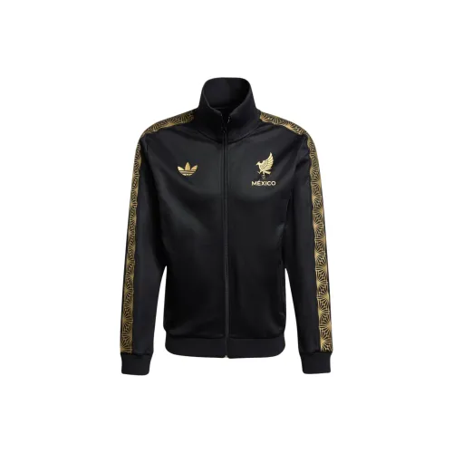 Adidas Originals Mexico Золотой TRACK TOP Куртка Мужской Черный