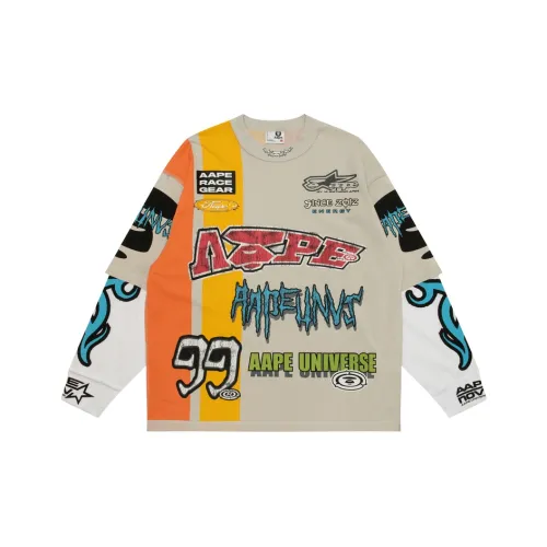 Aape Красколупный с принтом пэчворк длинный рукав мужская рубашка