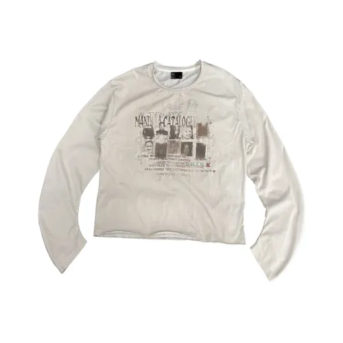 WANNA LAB 24AW T-Shirt Унисекс Бежевый Абрикос
