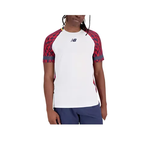 New Balance совместная футболка Мужская Красная Белая