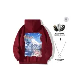 Бордовый (в комплекте с сумкой через плечо + ожерельем)