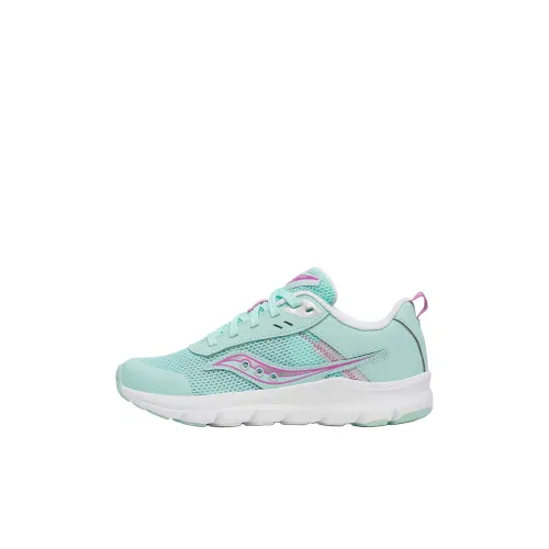 Saucony Axon Pulse 3 Детские беговые кроссовки Низкий топ Зеленый/Розовый Kids