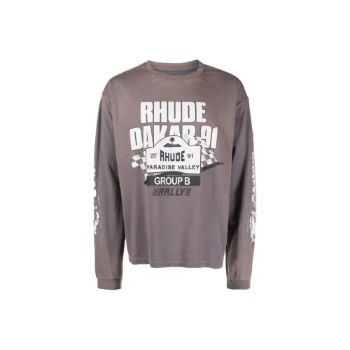 RHUDE Винтажный серый Мужской свитшот