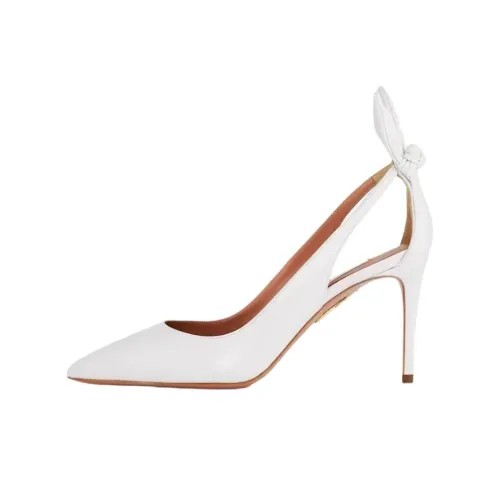 AQUAZZURA Галстук-бабочка Узкий каблук Высокие каблуки 8,5 см Женские Белые