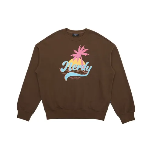 Nerdy Коричневый Унисекс Свитшоты