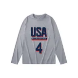 США - Рекомендуемый размер 4, длинный рукав, серый